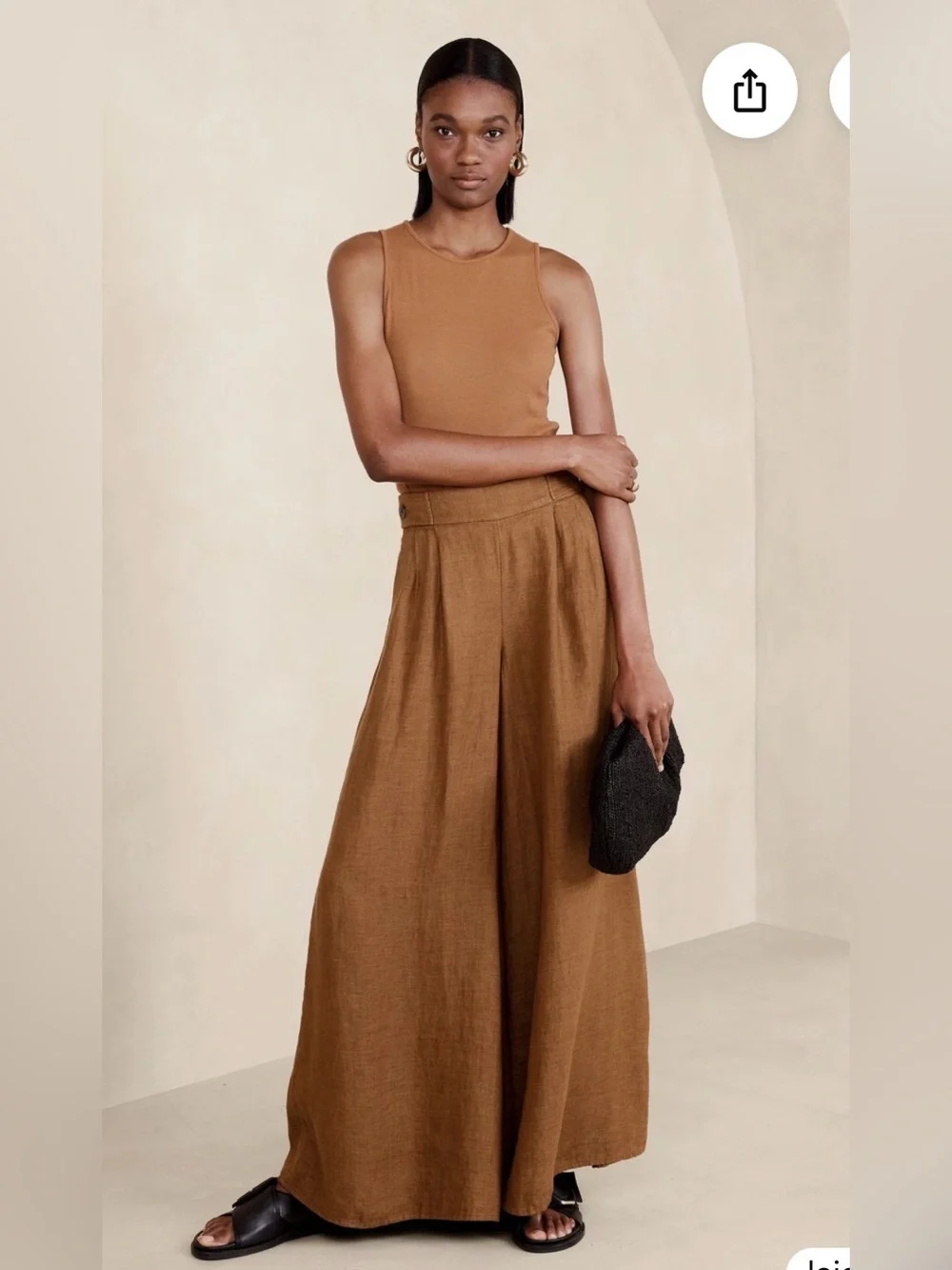 Banana Republic Lina Linen Ultra Wide-Leg Trousers